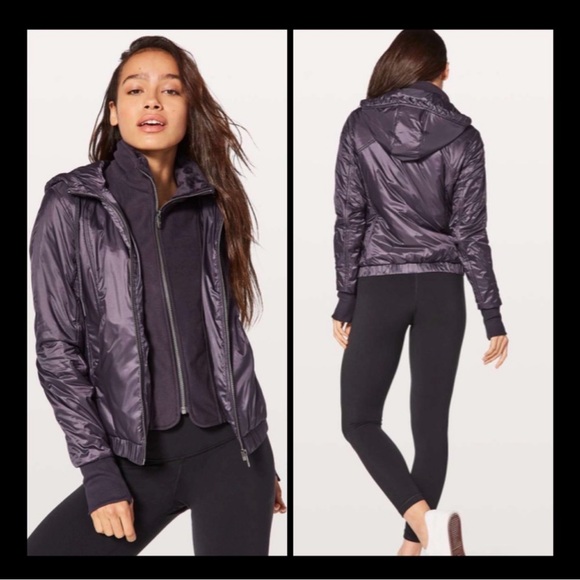 lululemon athletica Jackets & Blazers - Lululemon Scuba Hoodie Glyde Jacket Boysenberry Size 4 PrimaLoft